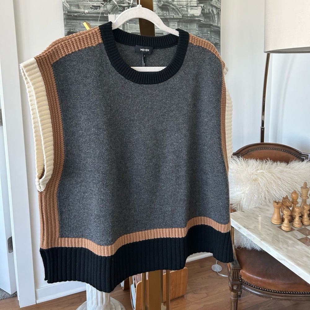 ME+EM Gray and Black Crew Neck Sweater - Picture 10 of 10